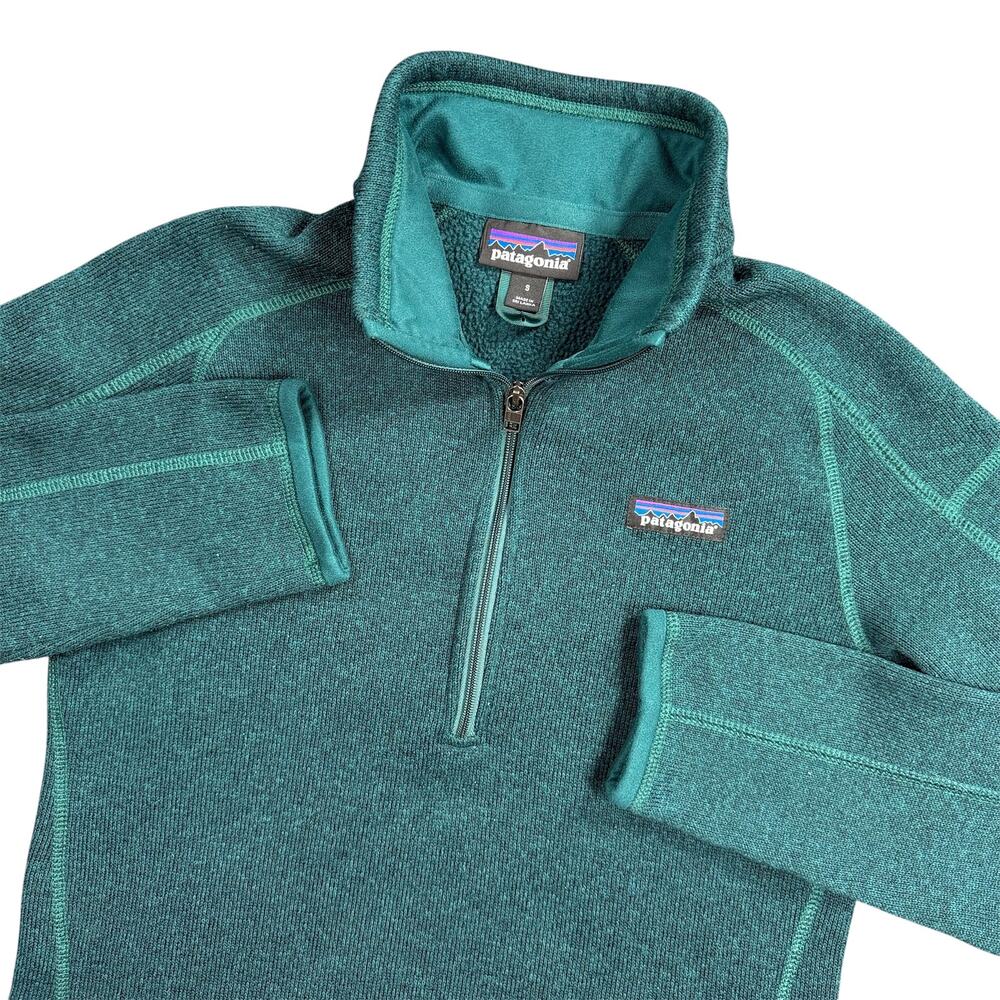 Patagonia Women’s Small Green Better Sweater Quarter Zip Fleece Pullover